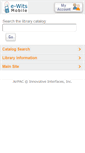 Mobile Screenshot of innopac.wits.ac.za