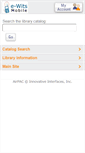 Mobile Screenshot of m.innopac.wits.ac.za