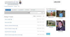 Desktop Screenshot of libguides.wits.ac.za