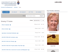 Tablet Screenshot of libguides.wits.ac.za