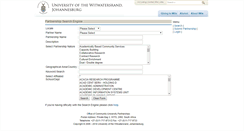 Desktop Screenshot of partnerships.wits.ac.za