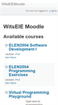 Mobile Screenshot of moodle.eie.wits.ac.za