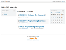 Tablet Screenshot of moodle.eie.wits.ac.za